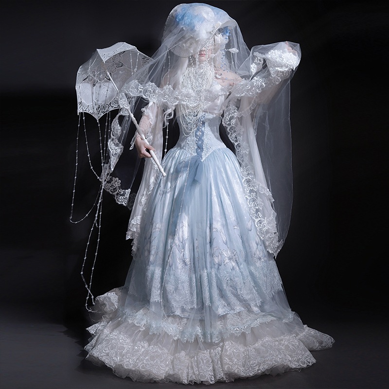 正規品アナ雪ユリlolitaトップスハーフスカート袖エレガントcla系セットロリータ