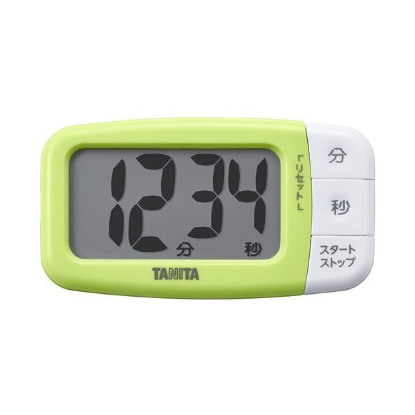 （まとめ） タニタ抗菌でか見えタイマー アボカドグリーン TD-430-GR 1個 [x3セット]