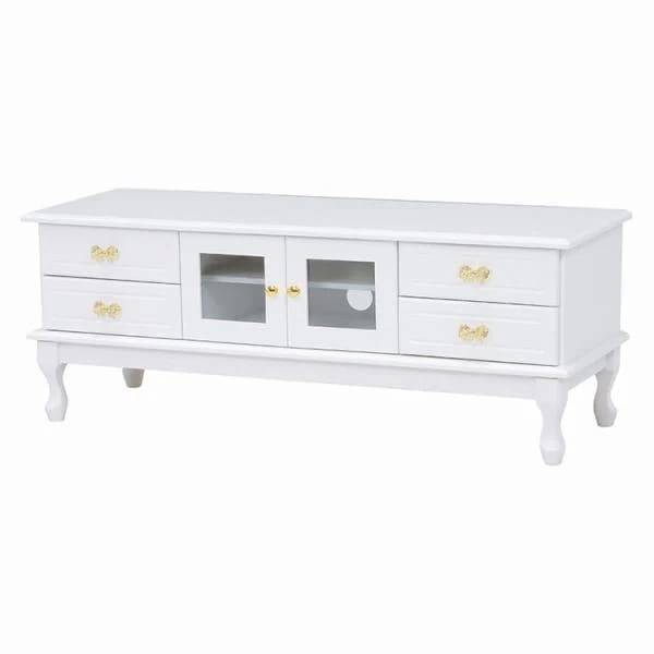 テレビ台 ローボード テレビボード キャビネット サイドボード リビングボード アンティーク クラシカル エレガント 白 ホワイト 猫脚 姫系 韓国 引き出し