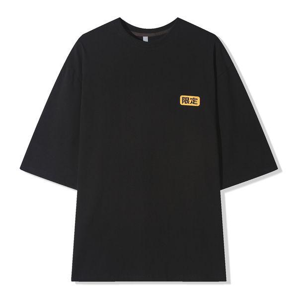 メンズ夏カジュアルモンキーバイク半袖Tシャツ AC TSH Q068 ブラック_P417770301