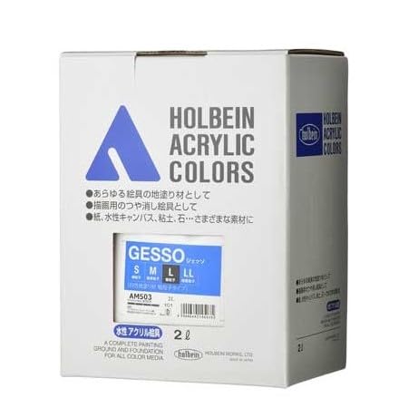 ホルベイン アクリリックメディウム AM503 2000ml ジェッソ L 白色地塗り材 粗粒子タイプ14503