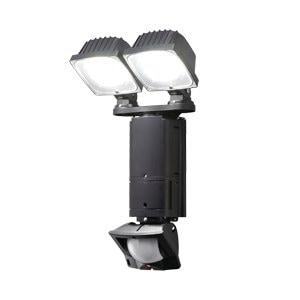 調光式 センサライト LEDセンサーライト 2000lm LED2灯タイプ AC100/AC200兼用 EL-202L 天井壁面取り付けタイプ（調光/防犯ライト/駐車場/屋外/天井/壁面）