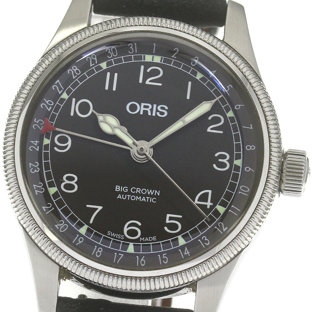 オリス ORIS 01 754 7749 4069 ビッグクラウン ポインターデイト 自動巻き メンズ 良品 箱・保証書付き_848925【中古】