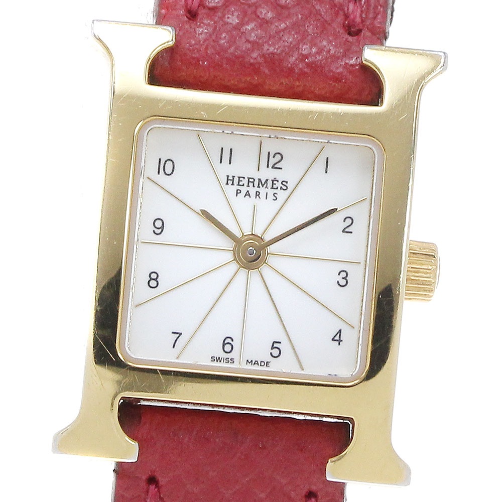 エルメス HERMES HH1.101 Hウォッチ ミニ クォーツ レディース 箱・保証書付き_870604【中古】 69,135円