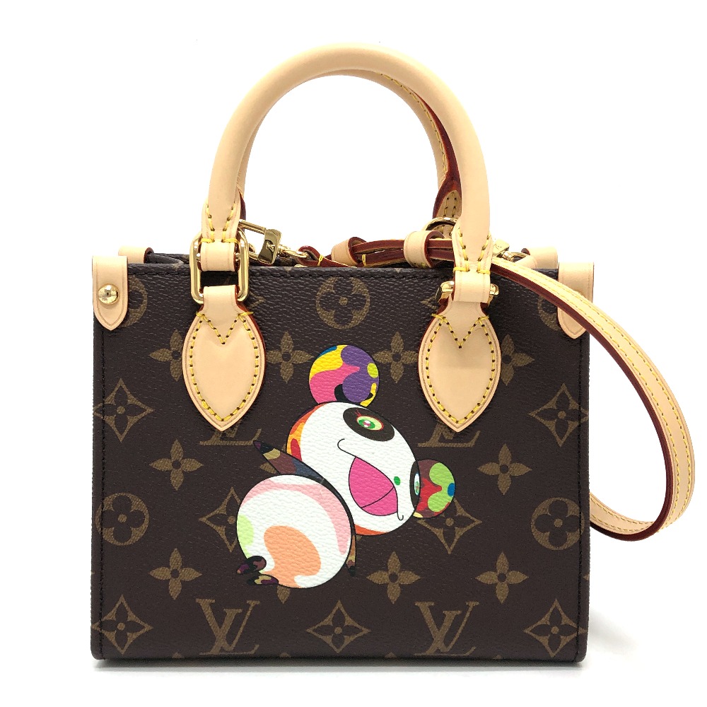 ハンドバッグ Ｍ13668 オンザゴー BB LV × TM 村上隆 パンダ 2WAYバッグ カバン バッグ ショルダーバッグ ハンドバック 斜め掛け モノグラムキャンバス ブラウン