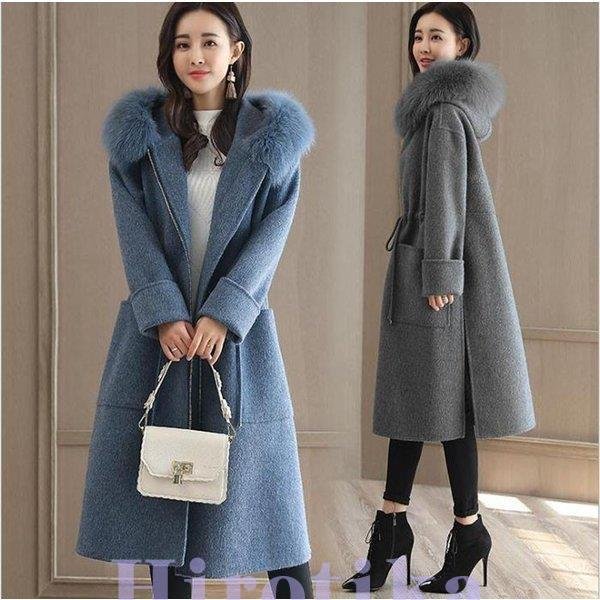 チェスターコート レディース ロング丈 秋冬アウター 無地 ラシャコート レディース ジャケット 通