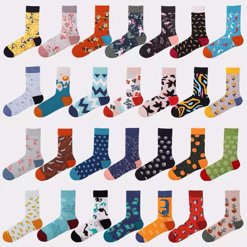 【10点セット】靴下韓国ファッション キャンディ色無地女性の靴下中長セクション純色の靴下ョン シンプル 可愛い