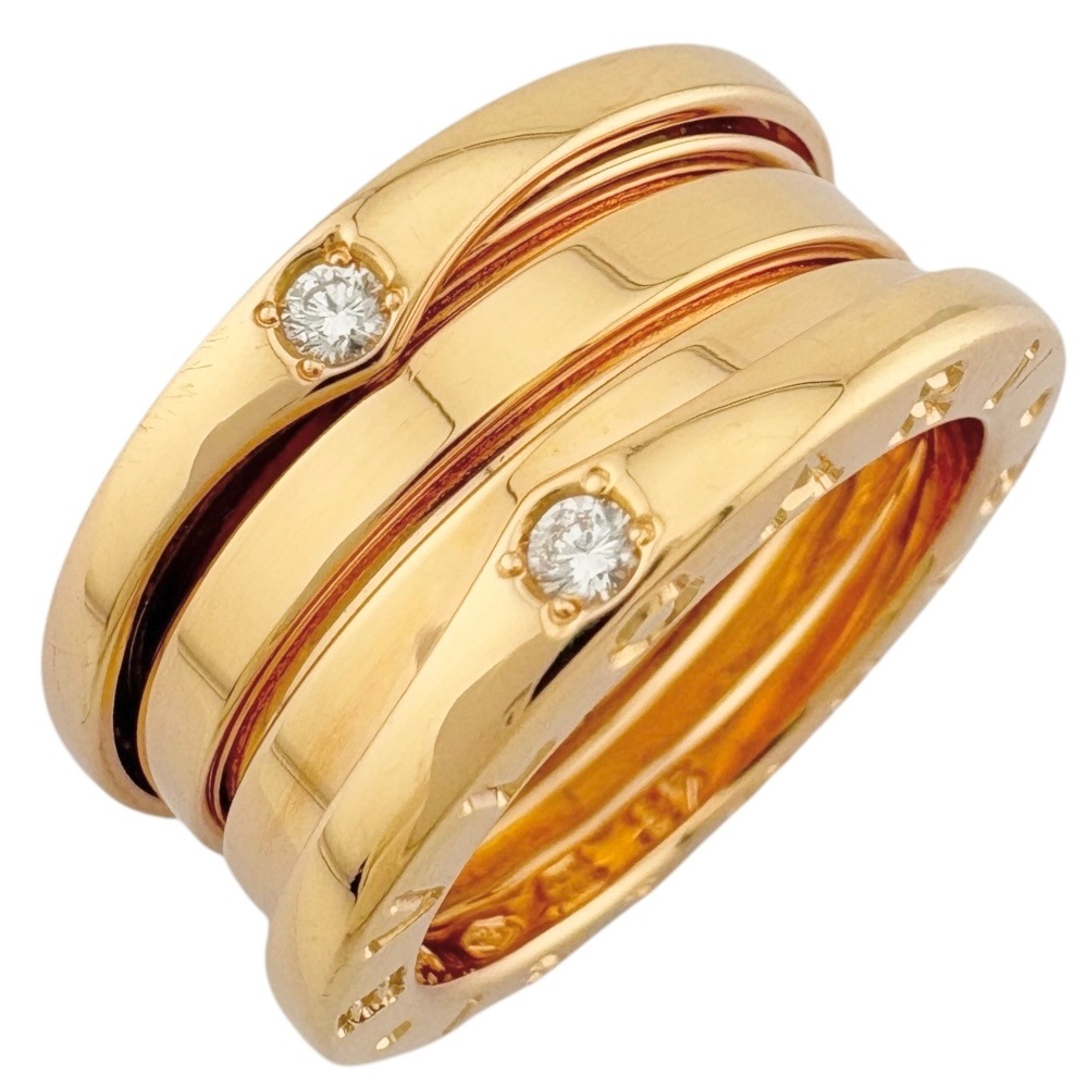ブルガリ B-zero.1 ３バンド リング 指輪 8.5号 18金 K18ピンクゴールド ダイヤモンド BVLGARI 中古 美品