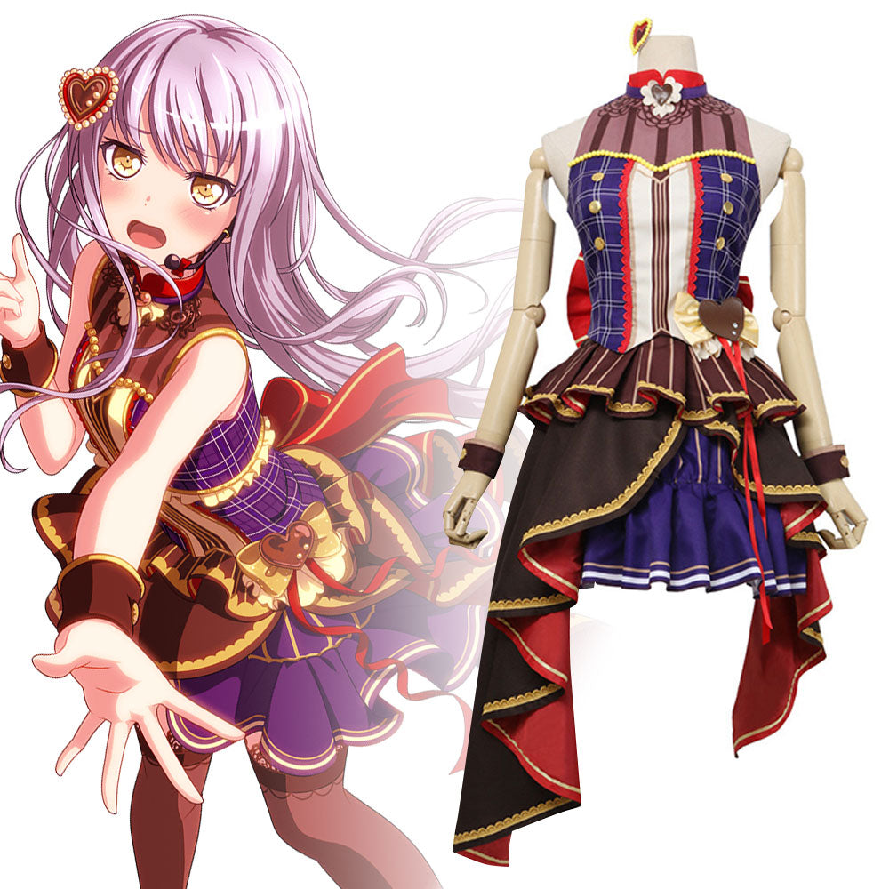 アニメbangの夢!! バンドリ！湊 友希那 ステージ服 学園祭 まや コスプレ衣装 ハロウイーン衣装 ウイッグ 追加可