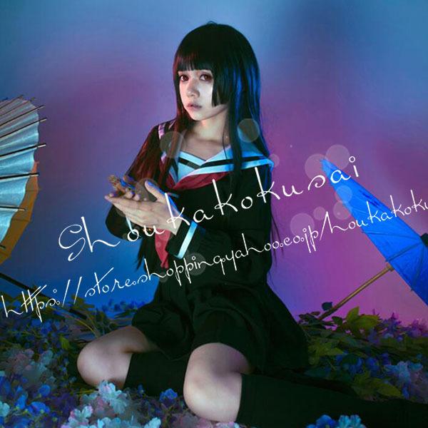 [2026新品] G 地獄少女 風閻魔あい 制服 セーラー服 コスプレ衣装 ウィッグ 靴 cosplay アニメ ゲーム コスチューム パーティーグッズ ハロウィン仮装