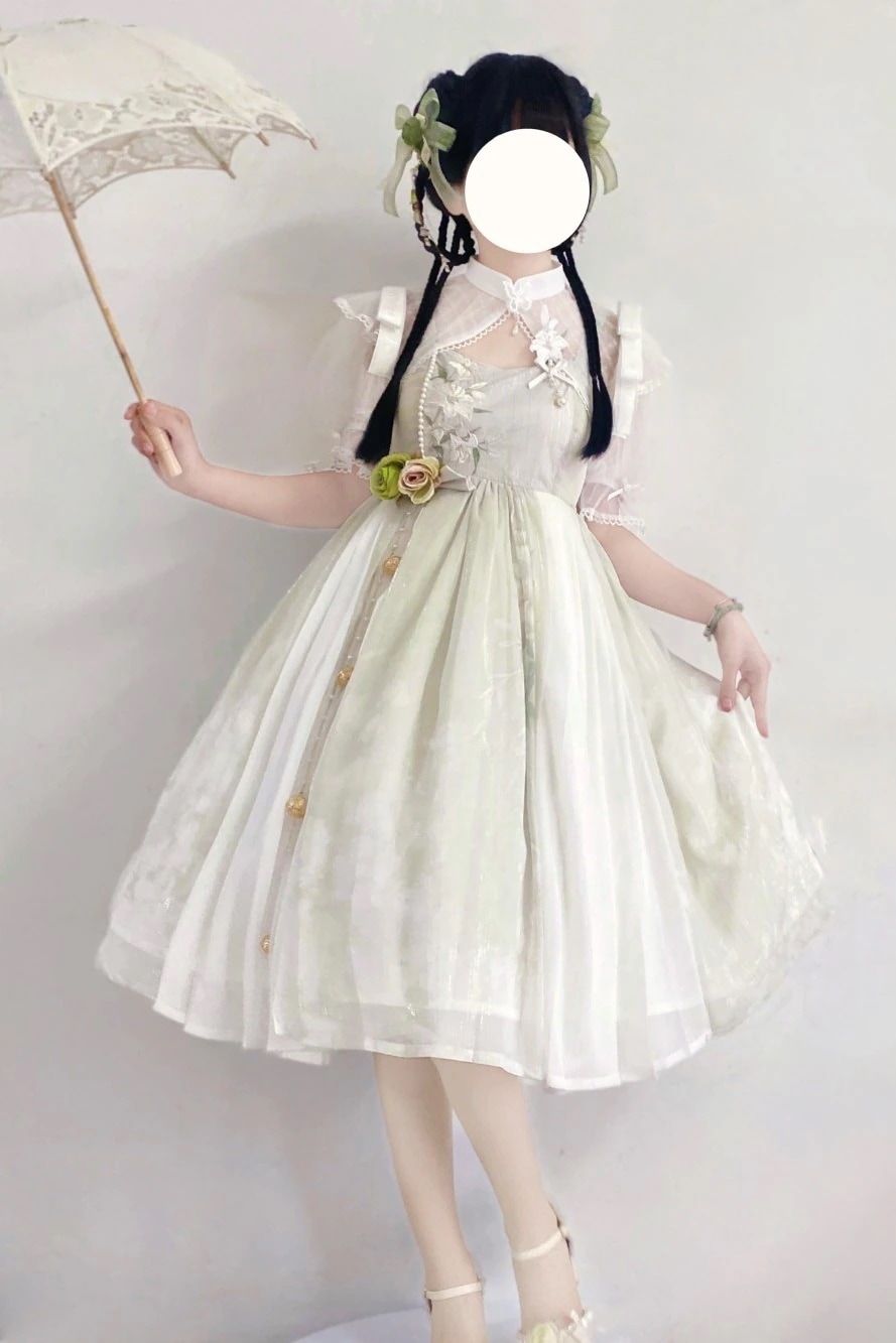 【フルセット】デザイン春日百合韓国lolitacos要素ワンピース新韓国 11,411円