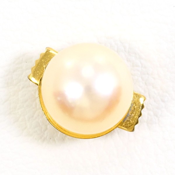 K18 18金 YG イエローゴールド 合金 ピンブローチ パール(真珠) ジュエリー 中古