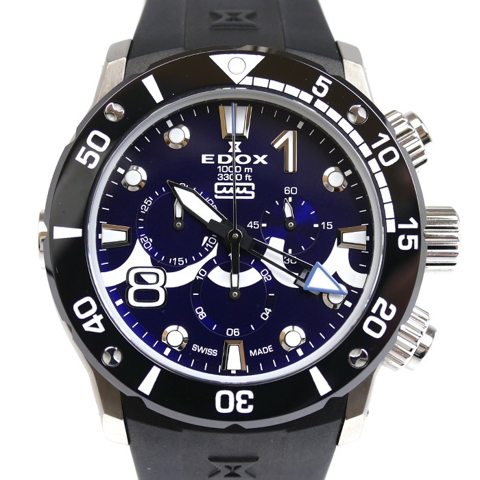EDOX エドックス クロノオフショア1 AJHH MUTAマリンコラボ 腕時計 電池式 10242-TINMUTA SPECIAL EDITION メンズ 中古