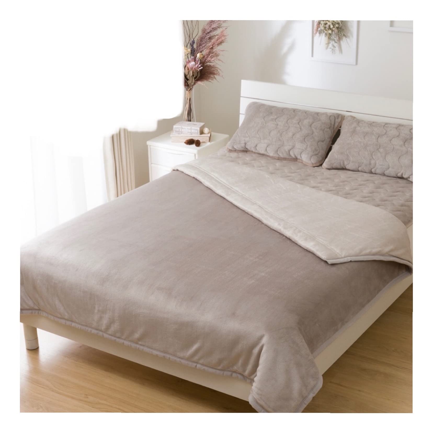 ニトリ Nウォーム 2枚合わせ 毛布 モカ 2022-2023年冬モデル (シングルサイズ 140×200)