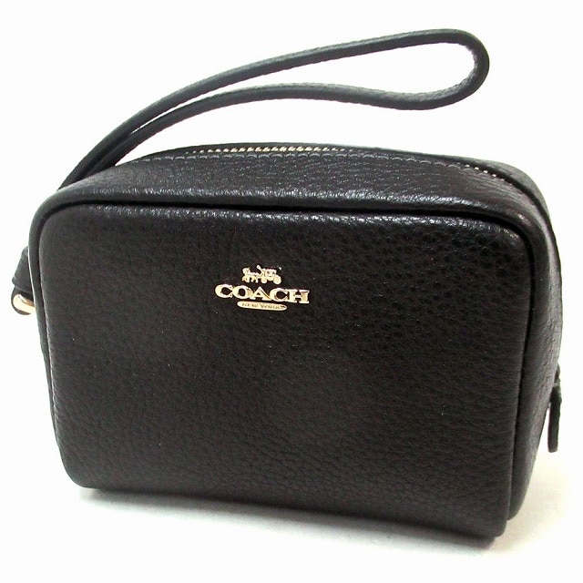 コーチ ポーチ COACH アウトレット レザー ポーチ リストレット 小物入れ CW906 IMBLK
