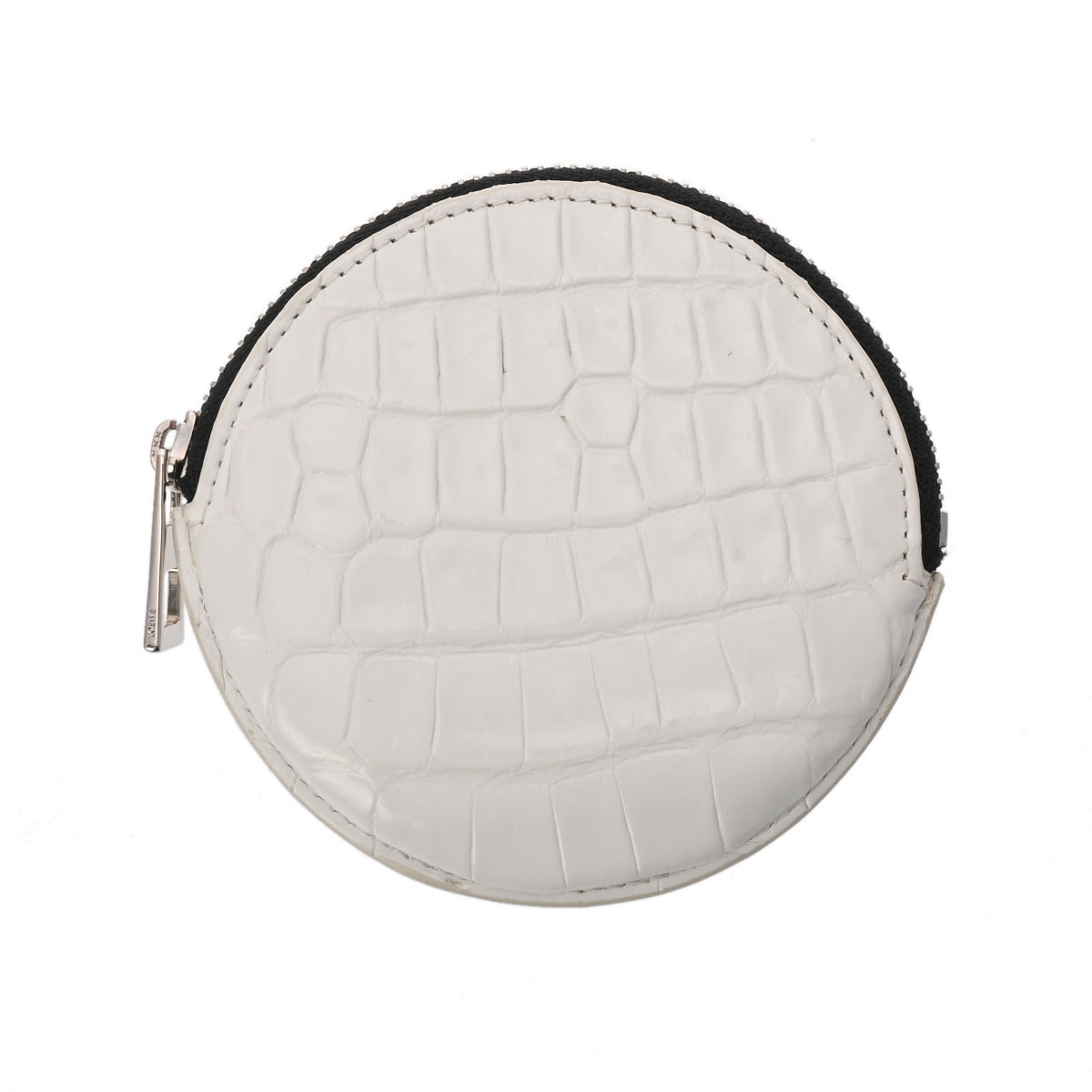 丸型 ホワイト 116.25.951 レディース クロコダイル コインケース Aランク 中古 銀蔵
