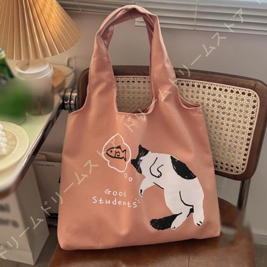 トートバック 大容量 レディース ショルダーバッグ 肩掛けバッグ 猫柄 犬柄 動物柄 キャンパストート カジュアル ハンドバッグ キャンバスバッグ おしゃれ