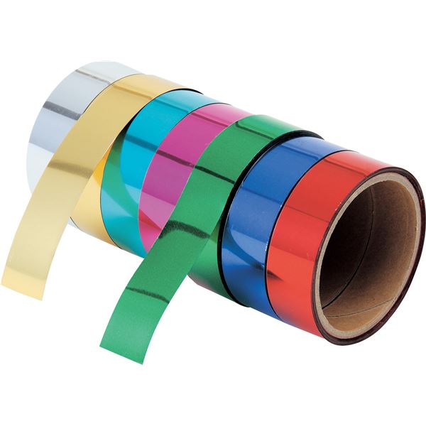 (まとめ)アーテック ミラーテープ (金) 10本組 18mm×8m 粘着加工無し (×5セット)