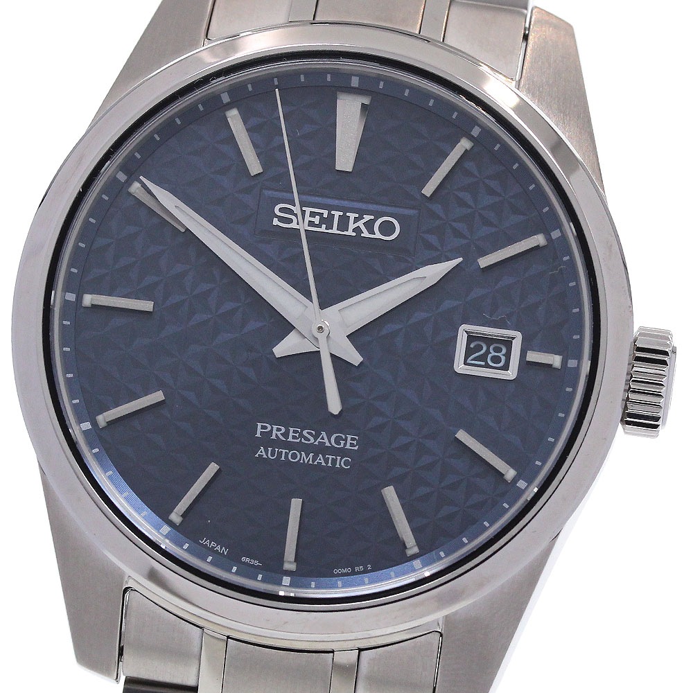 セイコー SEIKO SARX077/6R35-00V0 プレザージュ シャープエッジドシリーズ デイト 自動巻き メンズ 極美品 _861350【中古】