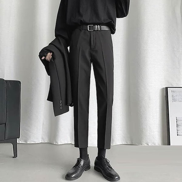 フレアパンツ メンズ スラックス センタープレス ブーツカット