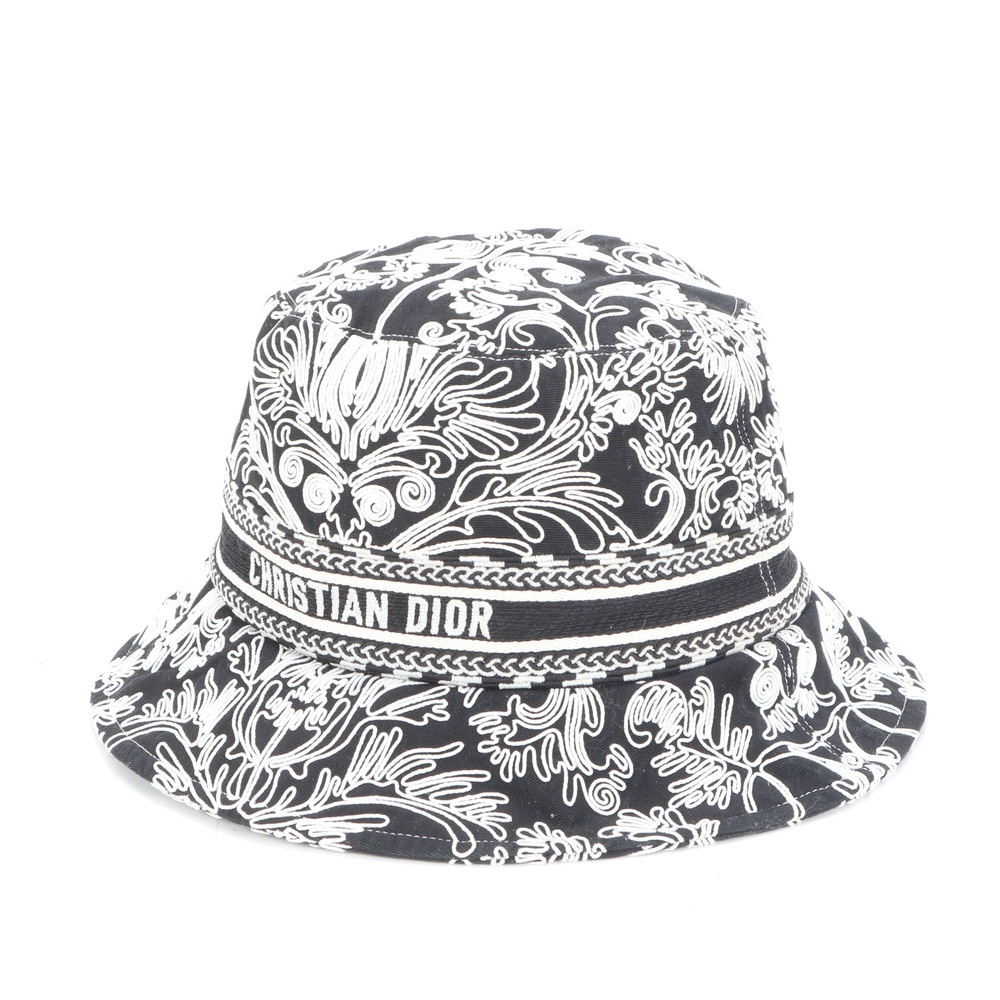 美品 エンプロイダリー 刺繍 バケット 帽子 キャップ 31ORN923X131 ハット メンズ レディース ECE CP44-4 中古