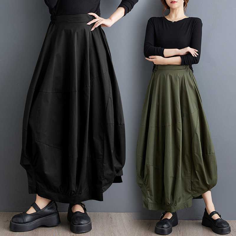 「ファットガール」 2024秋新品 ドッキング スカート 大きいサイズ ハイウエスト 体型カバー レディース ロングスカート メガ割30%までに制限