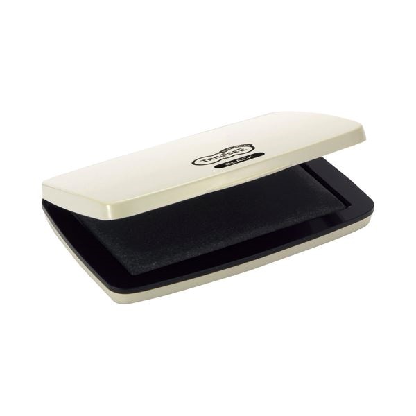 （まとめ） TANOSEE スタンプ台 中形 黒 1個 [x10セット]