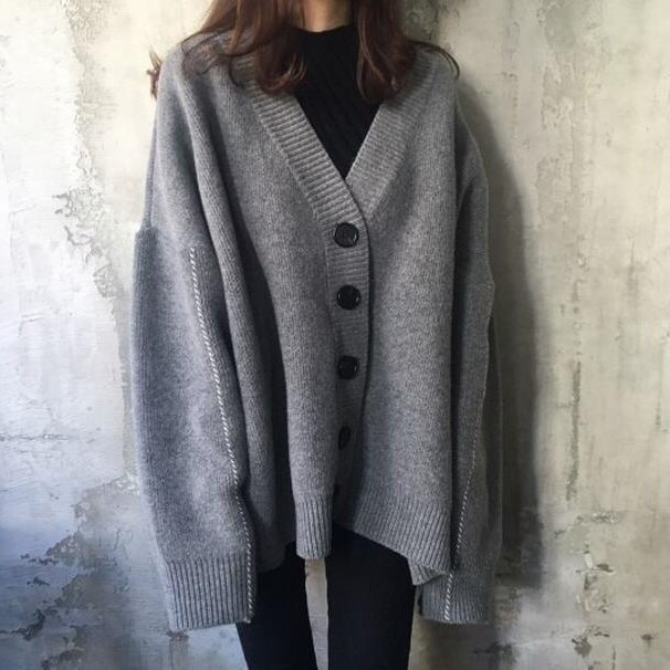 2color レディース アウター セーター ニット カーディガン ニットカーディガン 長そで