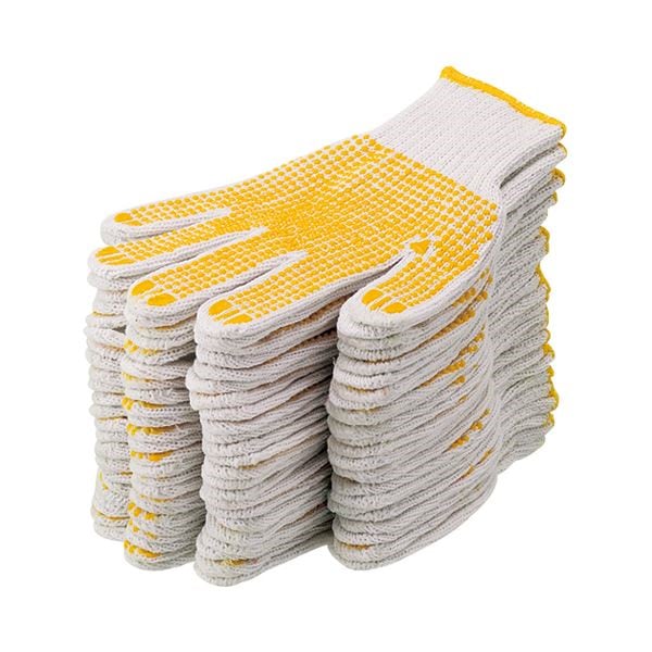 （まとめ） TANOSEE すべり止め軍手 1パック（12双） [x10セット]