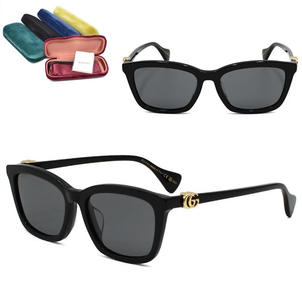 サングラス GG1596SK-001 サングラス ブラック グレー アジアンフィット レディース