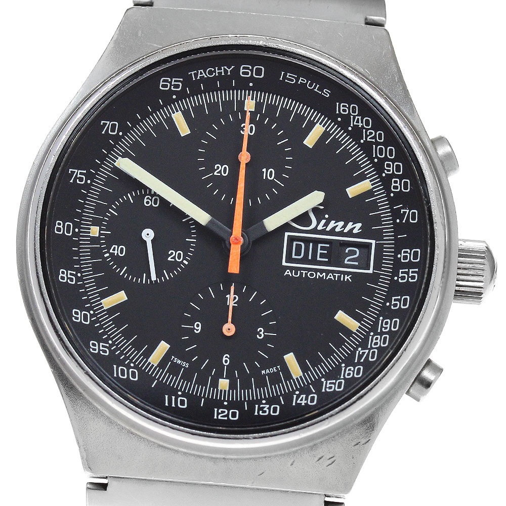 ジン Sinn 144 クロノグラフ デイデイト 自動巻き メンズ _823515【中古】