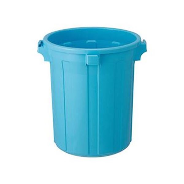 （まとめ）TRUSCO エコペール 丸型 本体45L ブルー RBK-45 1個（フタ別売）[x5]