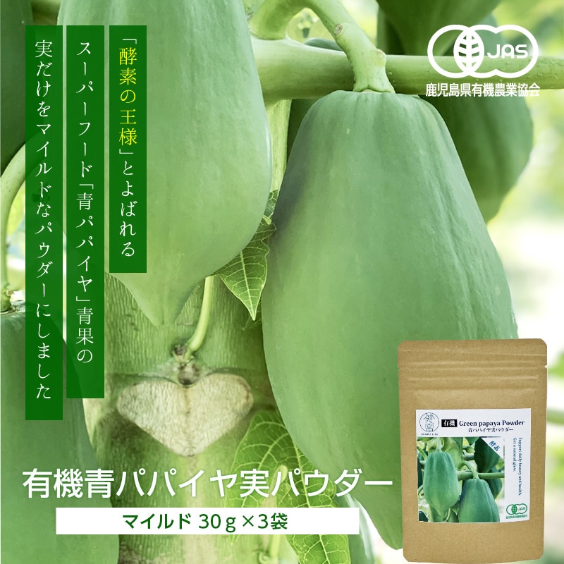 青パパイヤ実パウダー　30g ｘ３ 8,751円