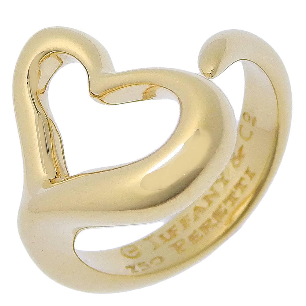 オープンハート エルサ・ペレッティ リング・指輪 K18イエローゴールド 10号 約7g レディース 中古品 Aランク