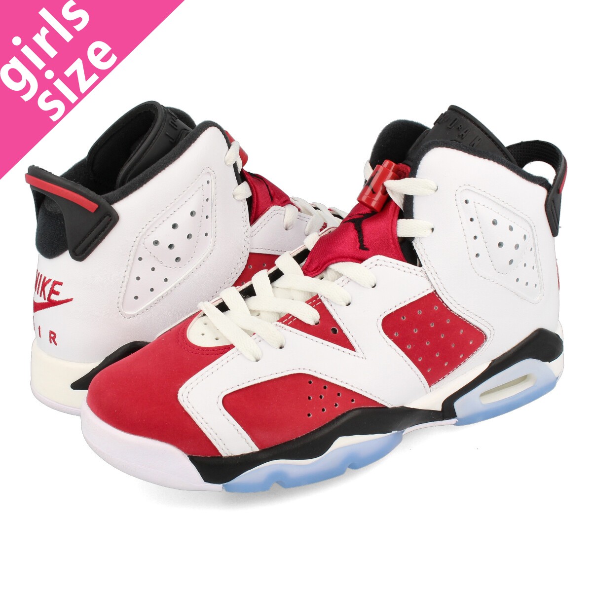 AIR JORDAN 6 RETRO GS WHITE/CARMINE/BLACK 【CARMINE】