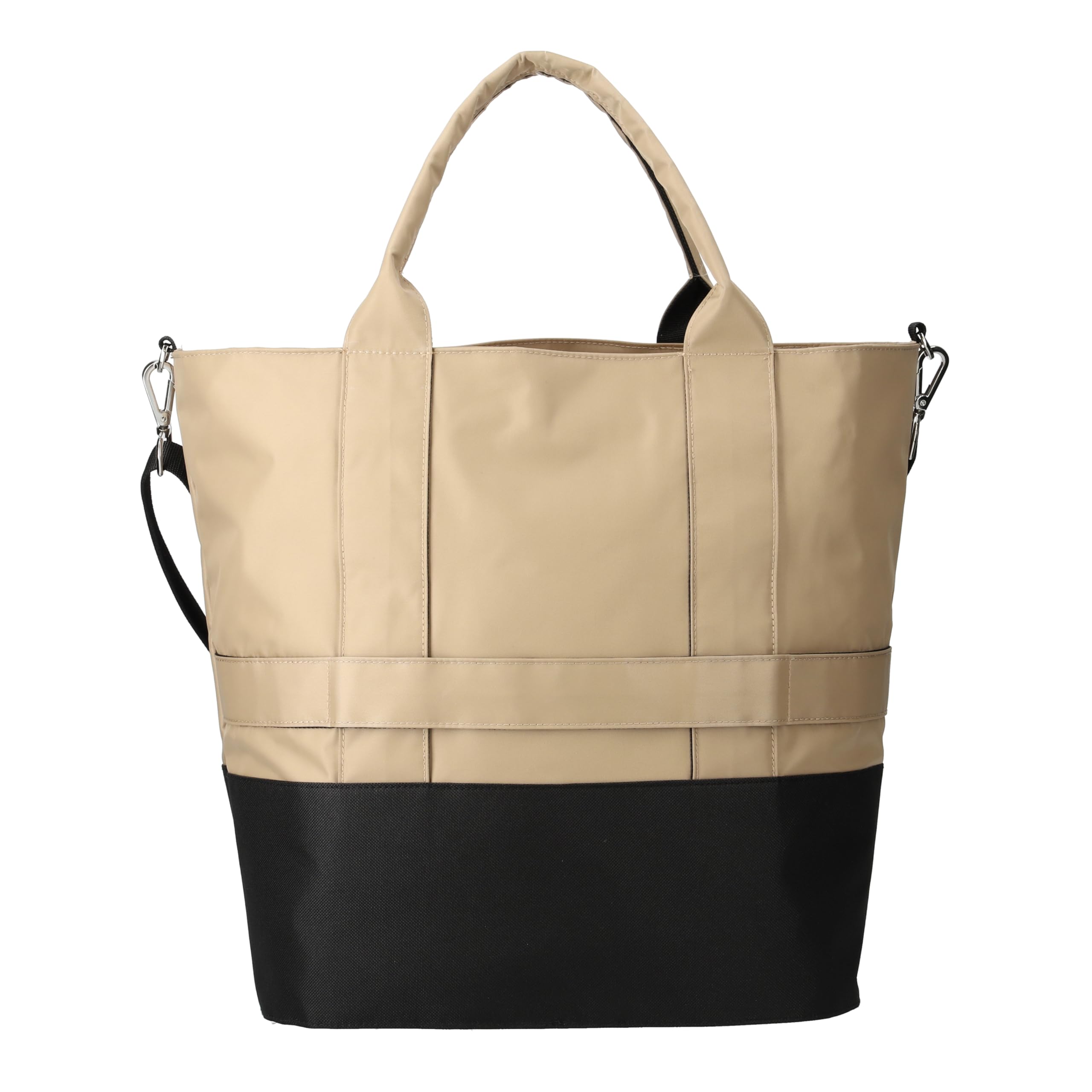 [PairFook] ペアフック 3WAY多機能 ペアレンツトートバッグ 撥水 自立型 ウェットルーム付 抱っこ紐固定可 脱着インバッグ付 出産祝い ギフト ベージュ