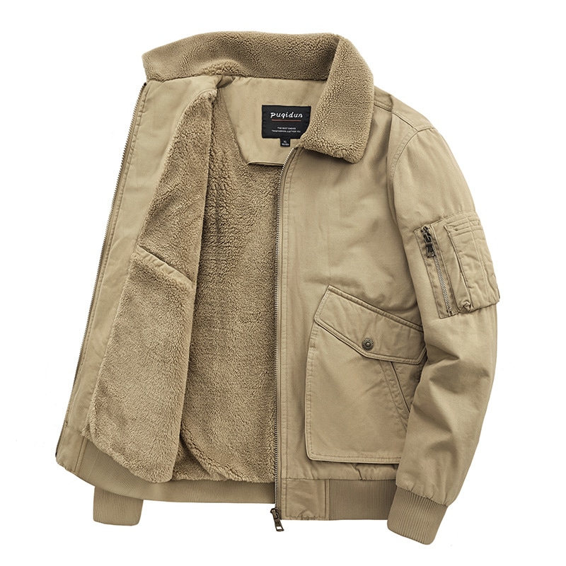 大人気 上品 ミリタリージャケット メンズ 冬服 あったか 裏ボア 裏起毛 防寒 厚手 肉厚 ブルゾン ブルゾン アウター おしゃれ 保温 秋冬