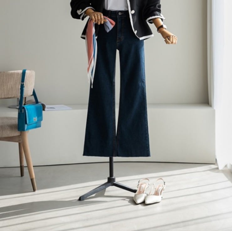 ボトムス パンツ Gパン ズボン ワイドパンツ デニムパンツ ワイド ファスナー ポケット デニム 大人可愛い きれいめ シンプル カジュアル おしゃれ お洒落 かっこいい 大人女子 こなれ感 ラフ