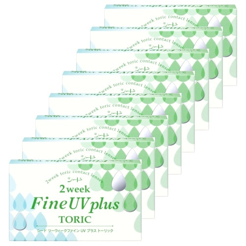 乱視用8箱セットシード 2ウィークファインuv plus トーリック SEED 2weekFine UV plus TORIC 6枚入 ツーウィーク 2週間使い捨て 乱視用コンタクトレンズネ