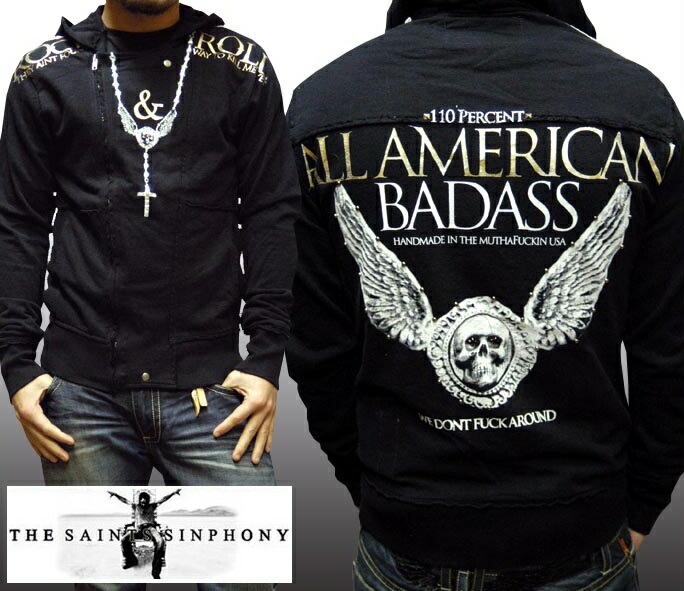 セインツシンフォニー THE SAINTS SINPHONY メンズ パーカー ROOSEVELT セイントシンフォニー ジップパーカー セインツ シンフォニー LAセレブ セレカジ カジュアル ファ