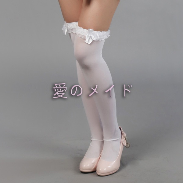 リボンレース口どき白靴下コスプレy靴下