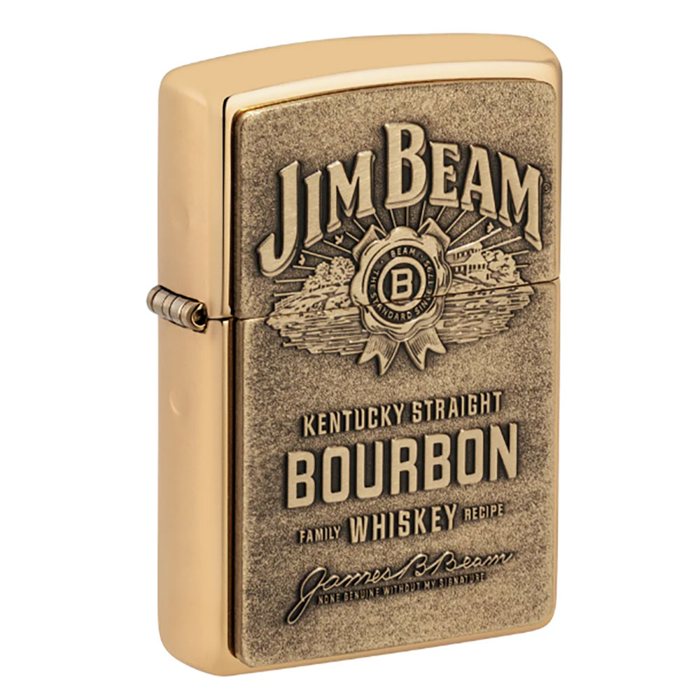 Zippo ジッポーライターコラボ ジム·ビーム レギュラー 北米シリーズ 250BJB金色エンブレム