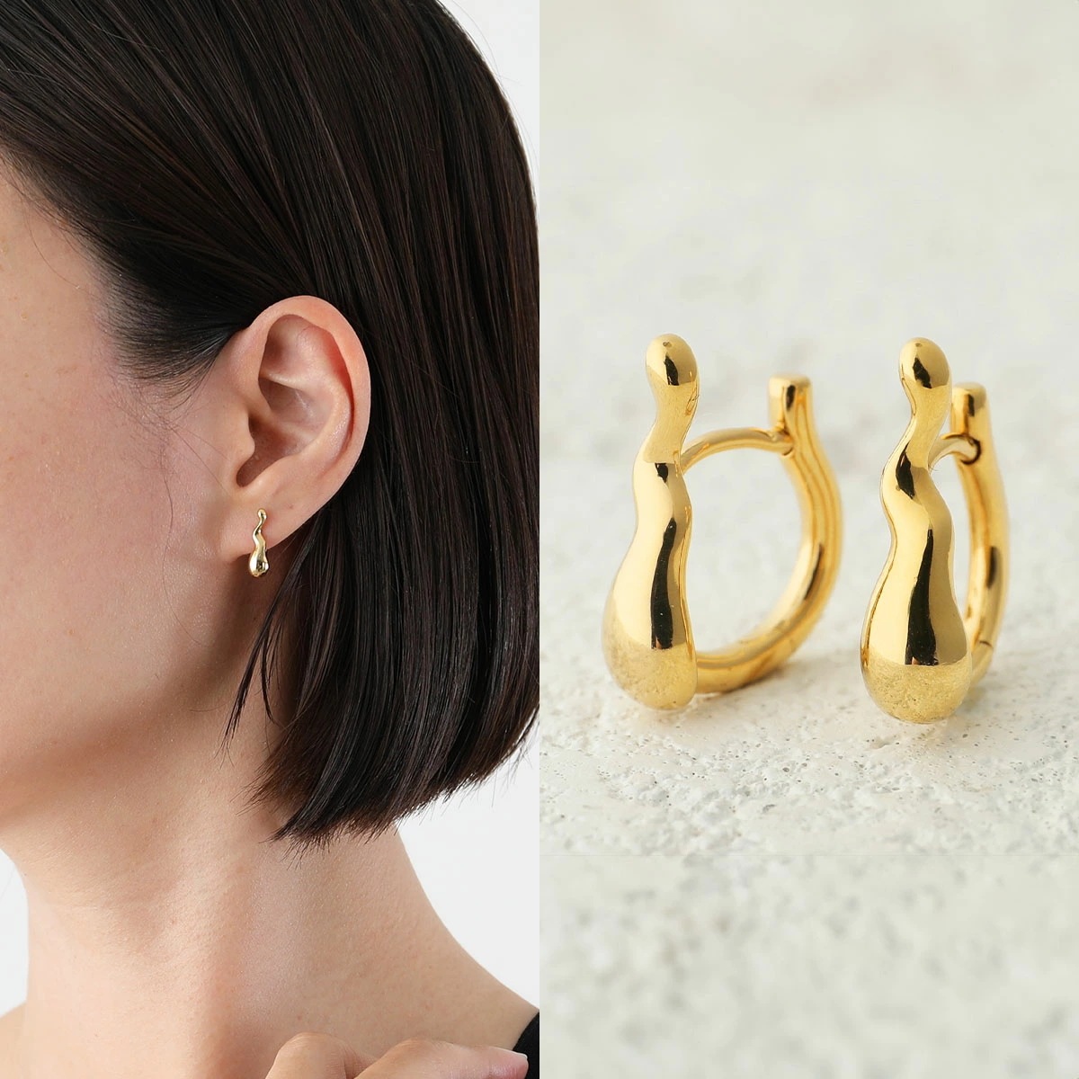 MARIA BLACK マリアブラック ピアス Warschauer Huggie ワルシャワ ハギー 101053YG レディース 両耳販売 アクセサリー Gold