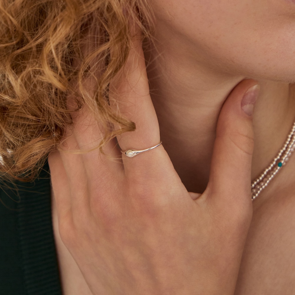 LUNNE シルバー925 オブパールリング #LSR34