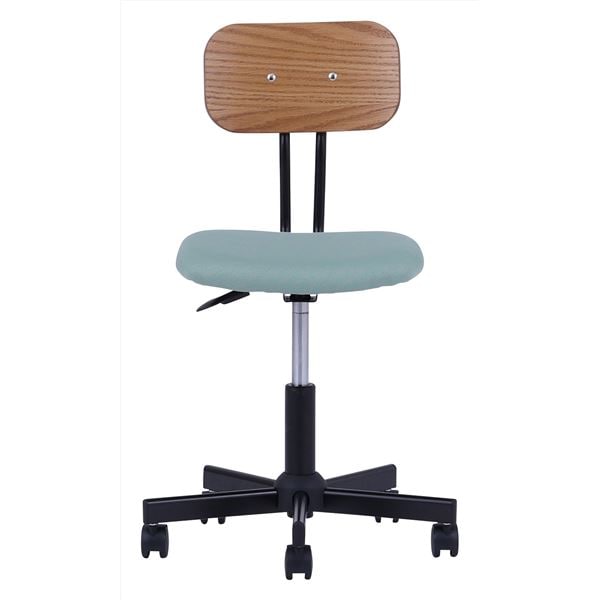 デスクチェア グリーン 肘なし キャスター付き パソコンチェア パーソナルチェア 学習椅子 勉強椅子 ゲッツII 在宅ワーク