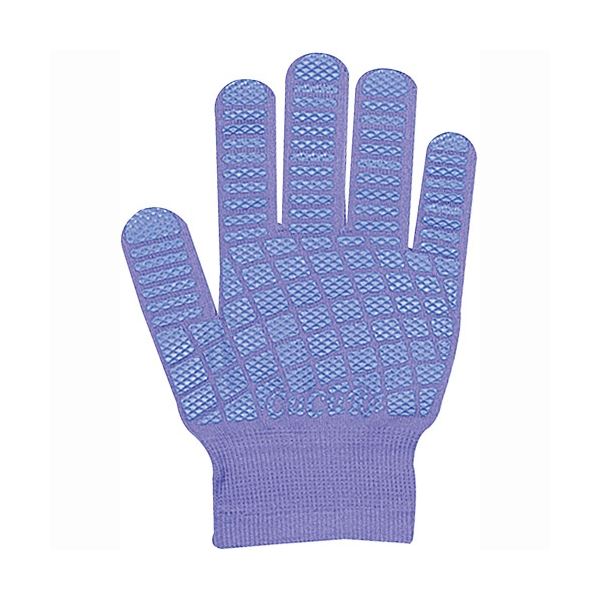 （まとめ）福徳産業 CuCuRa（キュキュラ） すべり止め付軍手 パープル 1双 [x30セット]