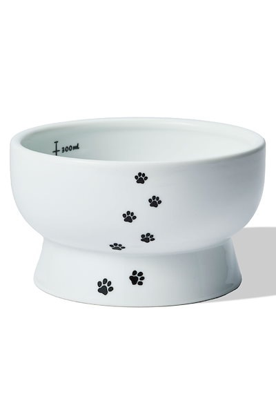 他サイト： ハッピーダイニング 脚付ウォーターボウル 猫柄 シリコン付きの商品画像