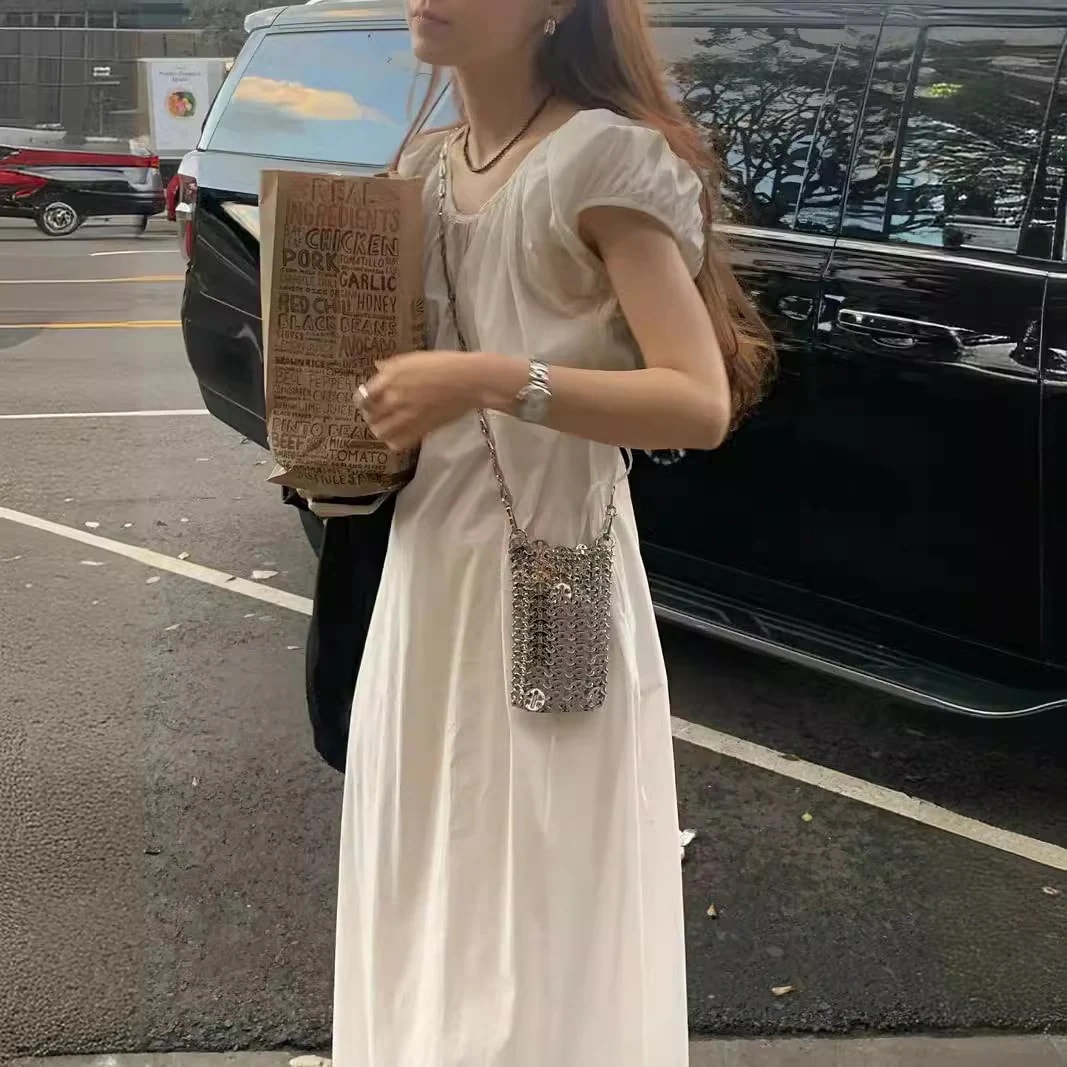 ハンドングゲートスプリングとサマーラウンドネックカジュアルルーズウエストハギのレースアップショートスカートロングスカート