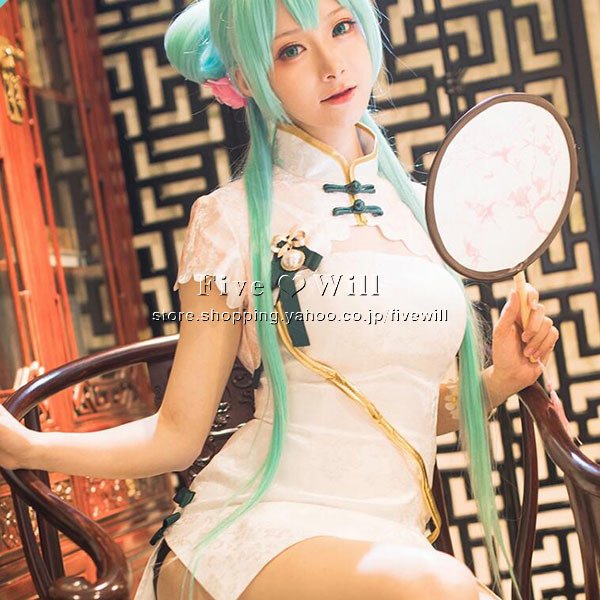 初音ミク 風 コスプレ衣装 ウィッグ cosplay チャイナドレス コスチューム パーティーグッズ