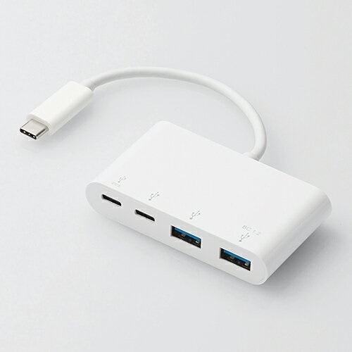 USBハブ USB3.1（Gen1） PD対応 Type-Cコネクタ Aメス2ポート Cメス2ポート バスパワー ホワイト U3HC-A423P5WH